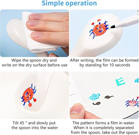 مجموعة أقلام الرسم المائي السحرية للأطفال من SAYEEC، قلم حبر عائم سحري مع ملعقة، 12 لونًا، قلم سبورة بيضاء قابل للمسح الجاف، أقلام رسم خربش مائية ملونة سحرية، هدايا مثالية للأولاد والبنات in Kuwait