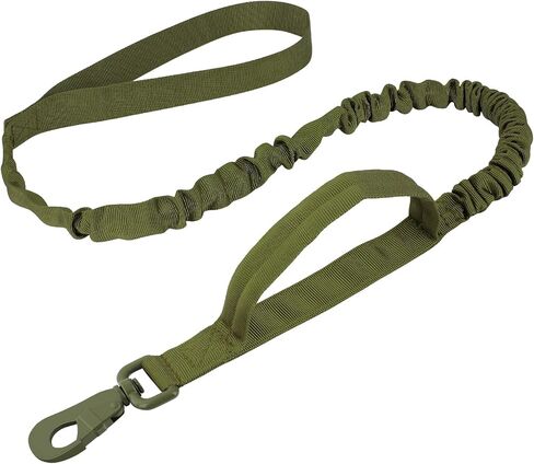 Tactical Dog Leash, Heavy Duty Dog Leash Bungee for Medium and Large Dogs, No Pull Dog Leash for Shock Absorption, 4FT Military Dog Leash with 2 Control Handles Training Leash in Saudi Arabia