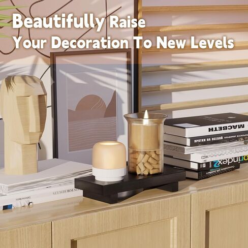Kitchen Soap Tray Decor, Bamboo Pedestal Stand Risers for Display Decorative, Black Sink Tray for Kitchen Decor and Accessories, Dish Soap Holder Kitchen Counter Tray 8.7" x 3.5" x 1.6" in Saudi Arabia