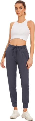 BATHRINS Women's Lightweight Sweatpants Comfy Workout Joggers Lounge Pants with Zipper Pockets in Saudi Arabia