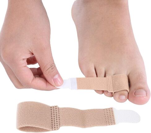 Toe Separators, 10 Pcs Toe Cushioned Bandages, Toe Finger Buddy Bands for Correcting Hammer Crooked Overlapping Broken Toes, Finger Protectors Straighteners, Hammer Toe Splints in Saudi Arabia
