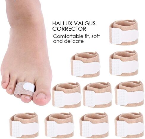 Toe Separators, 10 Pcs Toe Cushioned Bandages, Toe Finger Buddy Bands for Correcting Hammer Crooked Overlapping Broken Toes, Finger Protectors Straighteners, Hammer Toe Splints in Saudi Arabia