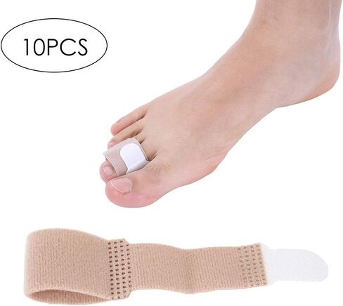 Toe Separators, 10 Pcs Toe Cushioned Bandages, Toe Finger Buddy Bands for Correcting Hammer Crooked Overlapping Broken Toes, Finger Protectors Straighteners, Hammer Toe Splints in Saudi Arabia