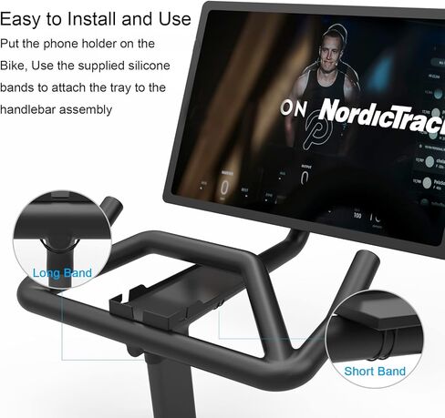 لحامل هاتف Peloton، 8.46 بوصة × 4.1 بوصة، لملحقات Peloton، حامل الهاتف الخلوي لدراجة Peloton Bike & Bike+، مضاد للانزلاق لحامل هاتف Peloton، صينية تثبيت iPhone in Kuwait