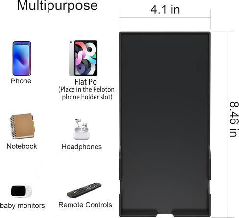 لحامل هاتف Peloton، 8.46 بوصة × 4.1 بوصة، لملحقات Peloton، حامل الهاتف الخلوي لدراجة Peloton Bike & Bike+، مضاد للانزلاق لحامل هاتف Peloton، صينية تثبيت iPhone in Kuwait