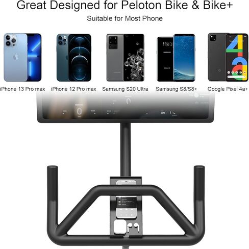 لحامل هاتف Peloton، 8.46 بوصة × 4.1 بوصة، لملحقات Peloton، حامل الهاتف الخلوي لدراجة Peloton Bike & Bike+، مضاد للانزلاق لحامل هاتف Peloton، صينية تثبيت iPhone in Kuwait