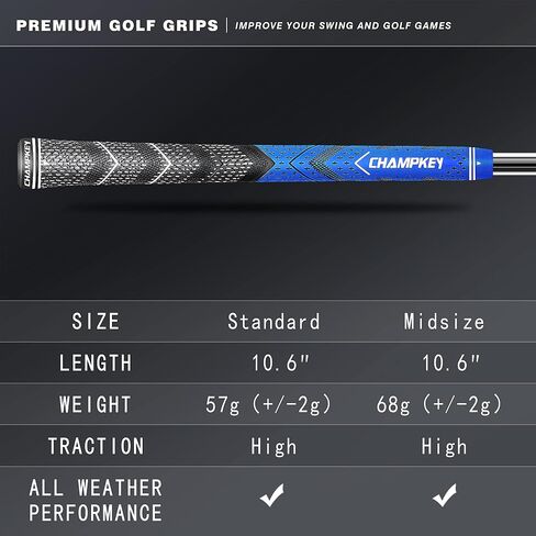 CHAMPKEY All Weather Performance Golf Grips 13 Pack - Excellent Control and Traction Golf Club Grips in Saudi Arabia