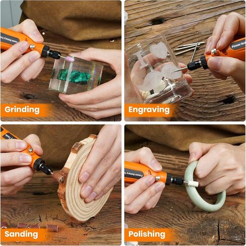 Mini Cordless Rotary Tool, 3.7V Type-C Charging 5-Speed Rechargeable Rotary Tool Kit with 43 Accessories,Power Rotary Tool for Sanding, Polishing, Drilling, Etching, Engraving, DIY Crafts in Saudi Arabia