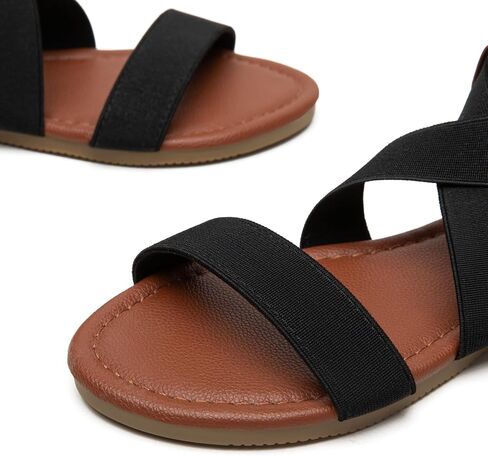 Trary Sandals Women, Womens Sandals, Flat Sandals for Women Dressy Summer, Women's Sandals, Elastic Sandals for Women, Cute Sandals, Open Toe Dress Sandals,Wide Sandles Womans, Sandalias Para Mujer in Kuwait