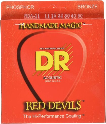 سلاسل DR الشياطين الحمر - Red Coated Acoustic11-50 in Saudi Arabia