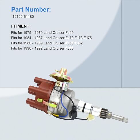 New Electronic Distributor Fits for Land Cruiser 2F 4.2L 3F 4.0L Engine FJ40 FJ60 FJ62 FJ70 FJ73 FJ75 FJ80 Carby Distributor Parts, Replace OE 19100-61180 1910061180 in Saudi Arabia
