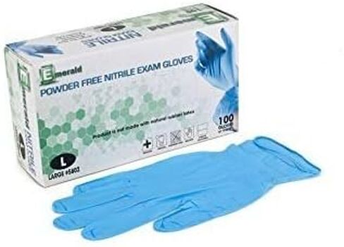 Emerald Nitrile Exam Gloves - Medical Grade Powder Free Latex Free Disposable Multipurpose Food Safe - 3.5 mil, Medium in Saudi Arabia