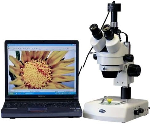 3.5X-90X Stereo Zoom Microscope w Dual Halogen Lights + 10MP Camera in Saudi Arabia
