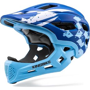 Kids Full Face Helmet Convertible Toddler Bike Helmets with Detachable Chin Guard Boys Girls 4-10 Years Skateboard Scooter Balance Bike BMX MTB Bicycle in Kuwait