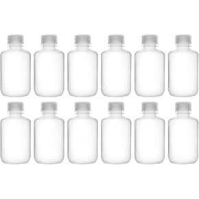 EISCO 12PK Reagent Bottles, 125ml - Narrow Mouth with Screw Cap - Polypropylene - Translucent Labs in Saudi Arabia