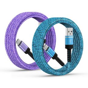 USB to USB C Charger Cable Android Charger Fast Charging Cord for Samsung Galaxy A16 5G A36 A26 A56 A15 A35 S25 Ultra S25 Plus S24 S23 Z Fold 6 5 Z Flip 6, 3Pack 6FT 3.1A Type C Car Phone Power Cord in Kuwait