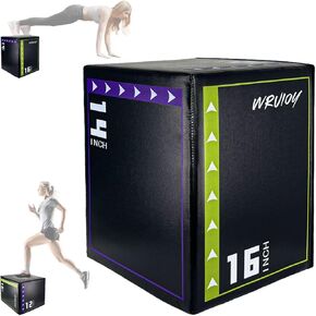 3-in-1 Exercise Box Jump Adjustable Heights Foam Box Jumps for Home Gym Step-Ups Training in Kuwait
