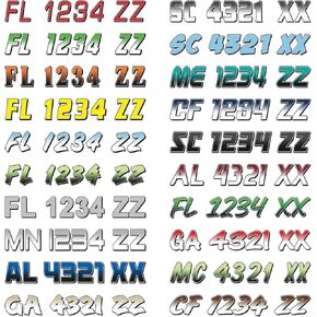 Custom Boat Registration Numbers & Letters / 2 Sets/Vinyl Marine Hull ID Stickers X2 GR in Kuwait