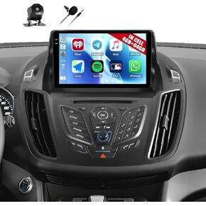 2+64 جيجابايت من سيارات الراديو ستيريو مع Carplay اللاسلكي Android Auto لعام 2014 2015 2016 2017 Ford Escape Radio ، 9 "Android 13 unit unit strea car radio with hifi gps wifi bluetooth fm ahd camera camera in Kuwait