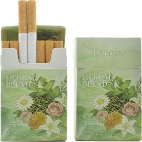 Derrose® Herbal Blend Herbal Sticks,Herbal Cigarettes,Nicotine Free and Tobacco Free,Help Stop Smoking,Better Effect When Used with Nicotine Patches,Smoking Cessation Products,2packs-40 Sticks in Kuwait