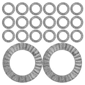 Garneck 30pcs Manganese Steel Wedge Locking Washers Double Stack Anti-loosening for Industrial Machinery Bolts Screws Noise Vibration Control Safety Washers in Kuwait