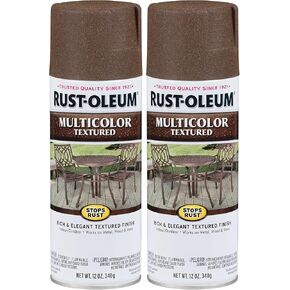 Rust-Oleum 223523 Stops Rust Multi-Color Textured Spray Paint, 12 Ounce, Autumn Brown,Count 1(Pack of 2) in Kuwait