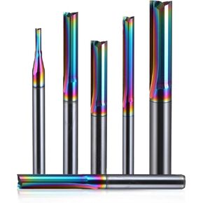 10 قطعة قاطعة طحن ذات فتحة مستقيمة مزدوجة الحواف 3.175 مم 4 مم 6 مم 2 مزامير DLC طلاء فتحة مستقيمة قاطعة طحن من الفولاذ التنغستن لقم توجيه ذات فتحة مستقيمة (6.0 × 22 × 50 لتر) in Kuwait