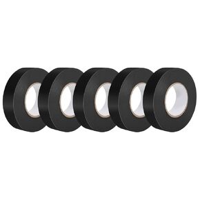 Electrical Tape, Black, 3/4 inch x 65 ft, High Temperature Electric Tape Weatherproof for Home DIY, Repairs, Electrical, Automotive and Equipment, 5-Pack (5) in Kuwait