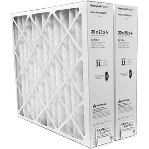 Honeywell FC100A1037-20" x 25" x 4" Pleated Air Filter, MERV 11 Bundle with Same Day Supply Filter Change Reminder (2-Pack) in Kuwait