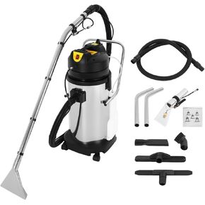 40L Commercial Carpet Cleaner, 2 in 1 Pro Vacuum Cleaner Dust Extractor Heavy Duty Stainless Steel Carpet Shampooer for Workshop, Car, Garage, Home (40L) in Saudi Arabia