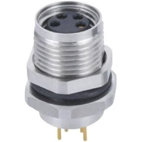 موصل M8 موصل A-Code نهاية اللوحة أنثى المقبس الأمامي قفل PCB المكونات في موصل مقاوم للماء 4PIN in Kuwait