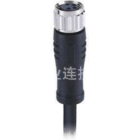 M8 waterproof connector 4pin A-Code female straight head molding (precast) with wire aviation 1M in Kuwait
