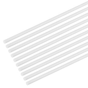 10-Pack Round Plastic Bars Rods, 1mm x 250mm ABS Smooth Plastic Tube for DIY Craft Sticks/Sand Table Model/Scene Making, Easy to Cut and Paint[White] in Kuwait