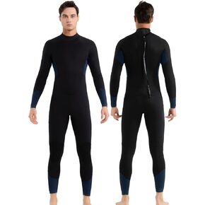 Full Wetsuit Mens Womens 4/3mm Neoprene Diving Scuba Triathlon Wet Suits Cold Water Keep Warm Back Zipper Long Sleeve Thermal Swimsuit in Kuwait
