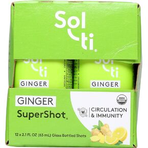 Sol Ti, الزنجبيل العضوي Supershot، 2.1 أونصة سائلة، 12 عبوة in Kuwait