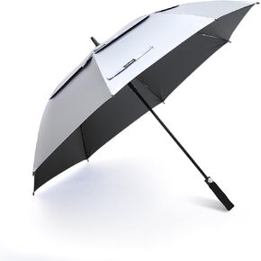 68/62/54/47 Uv Protection Golf Umbrella For Sun Protection With Large Windproof Vented Double Canopy,Push-Button Auto Open in Saudi Arabia