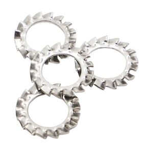 10-50 قطعة M3 M4 M5 M6 M8 M10 M12 M14 M16 M18 M20 304 الفولاذ المقاوم للصدأ حشية مسننة خارجية قفل مسنن غسالات مسطحة الأجهزة (M5 50 قطعة) in Kuwait