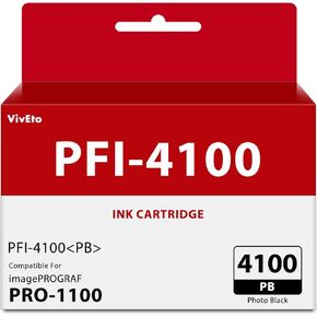 PFI-4100 PBK PRO II Individual Ink Tank Repalcement for Canon PFI-4100PBK 6777C002 6777C002AA for imagePROGRAF PRO 1100 Printer, 1 Pack PFI-4100 Photo Black Ink Tank in Kuwait