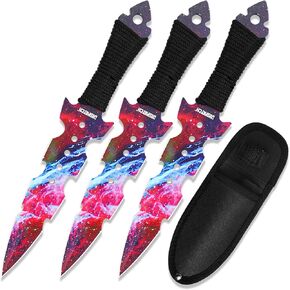 مجموعة سكاكين الرمي من ديسباتش مكونة من 3 سكاكين رمي احترافية من كوناي مع غمد من النايلون، سكاكين متوازنة جيدًا للترفيه والمنافسة in Kuwait