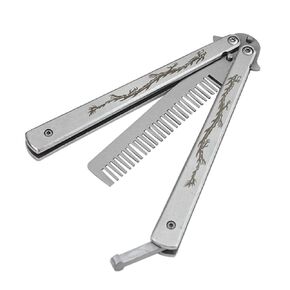 Dragon Totem Stainless Steel Practice Butterfly Knife Trainer and Comb Knife Trainer (White) in Kuwait