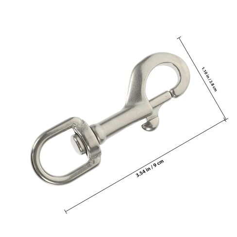 Cabilock 2pcs 316 Stainless Steel Swivel Bolt Snap Hooks 87mm Single Headed Diving Snap Hooks Heavy Duty Spring Clips for Pet Leashes and Underwater Use in Saudi Arabia