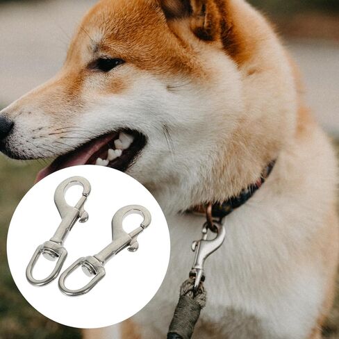Cabilock 2pcs 316 Stainless Steel Swivel Bolt Snap Hooks 87mm Single Headed Diving Snap Hooks Heavy Duty Spring Clips for Pet Leashes and Underwater Use in Saudi Arabia
