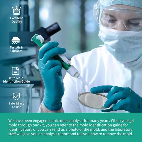 Comprehensive DIY Mold Test Kits for Home - Multiple Detection Tests for Surfaces, HVAC Systems, & Indoor Air Quality - Includes Detailed Mold - Fast, Reliable, & Safe for Both Indoor & Outdoor Use in Kuwait