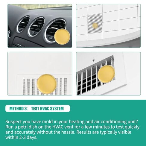Comprehensive DIY Mold Test Kits for Home - Multiple Detection Tests for Surfaces, HVAC Systems, & Indoor Air Quality - Includes Detailed Mold - Fast, Reliable, & Safe for Both Indoor & Outdoor Use in Kuwait