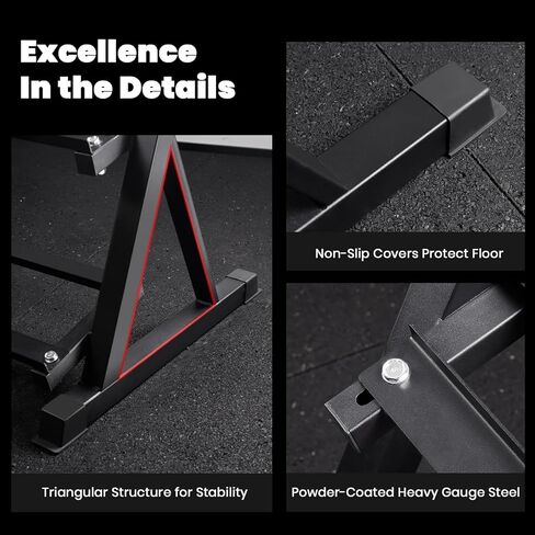 LIONSCOOL Adjustable Dumbbell Rack Stand, 4 Tier Heavy Duty Weight Storage Dumbbell Rack for Dumbbells & Kettlebells, Compact Space-Saving Organizer Stand for Home Gym, 1000+ LB Capacity in Kuwait