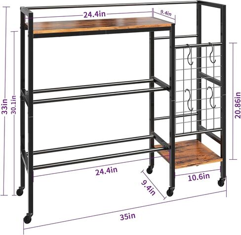 HavenlyYouth Dumbbell Rack, Gym Storage Rack, Weight Rack for Home Gym, Dumbbells, Kettlebells, Yoga Mats & More Space-Saving Home Gym Organizer in Kuwait