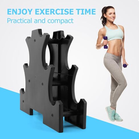 Dumbbell Rack Stand Only, A-Frame Dumbbell Storage Rack with Handle, Tree Shape Compact Weight Hold, Multilevel Weight Storage Organizer for Home Gym Workout in Saudi Arabia