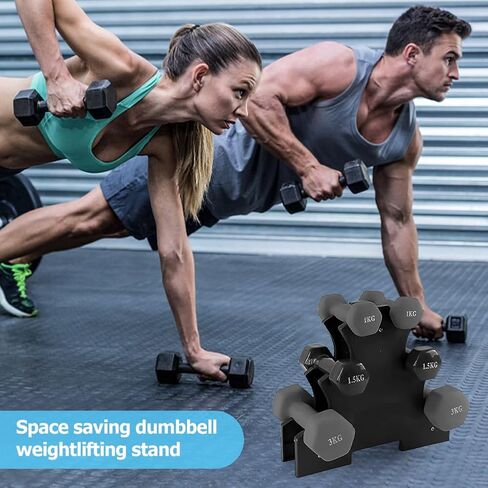 Dumbbell Rack Stand Only, A-Frame Dumbbell Storage Rack with Handle, Tree Shape Compact Weight Hold, Multilevel Weight Storage Organizer for Home Gym Workout in Saudi Arabia
