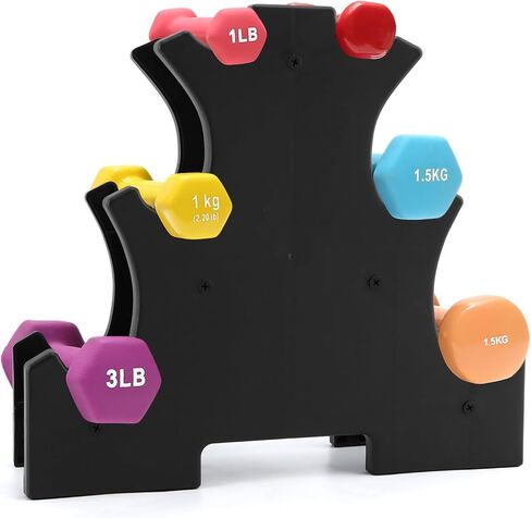 Dumbbell Rack Stand Only, A-Frame Dumbbell Storage Rack with Handle, Tree Shape Compact Weight Hold, Multilevel Weight Storage Organizer for Home Gym Workout in Saudi Arabia