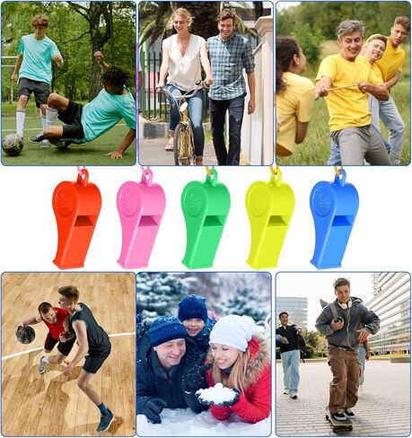 25 قطعة من صفارة المدرب مع حبل، صفارات بلاستيكية متعددة الألوان مع حبل، مناسبة للأنشطة الخارجية والرياضة والاستخدام في حالات الطوارئ (هذا المنتج مناسب فقط للأشخاص الذين تبلغ أعمارهم 15 عامًا فما فوق.) in Kuwait